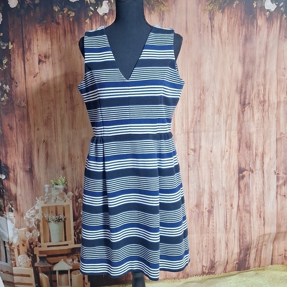 Madewell size L sleeveless stripped dress